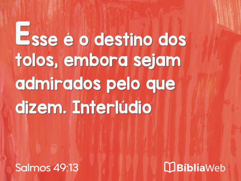 Salmos 49:13 em imagem para compartilhar
