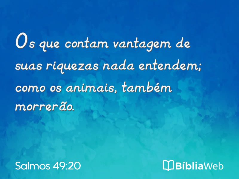 Salmos 49:20 em imagem para compartilhar