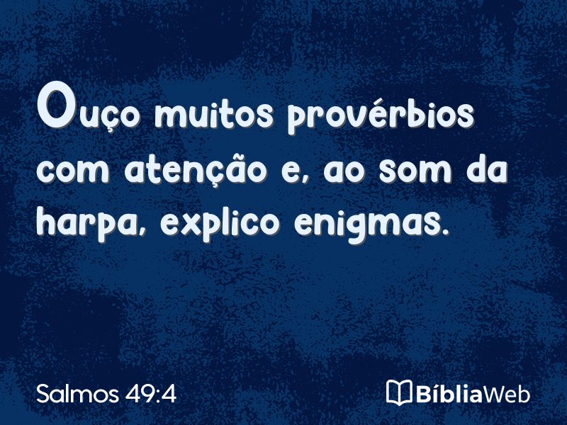 Salmos 49:4 em imagem para compartilhar