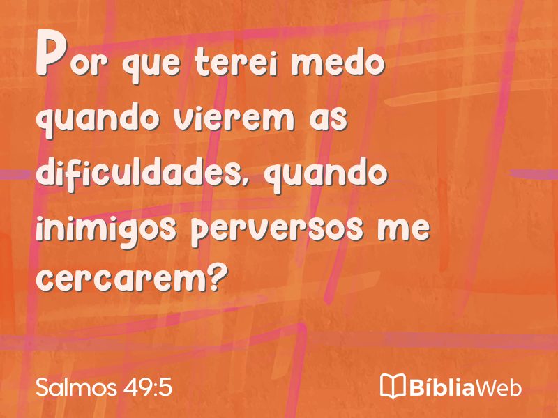 Salmos 49:5 em imagem para compartilhar