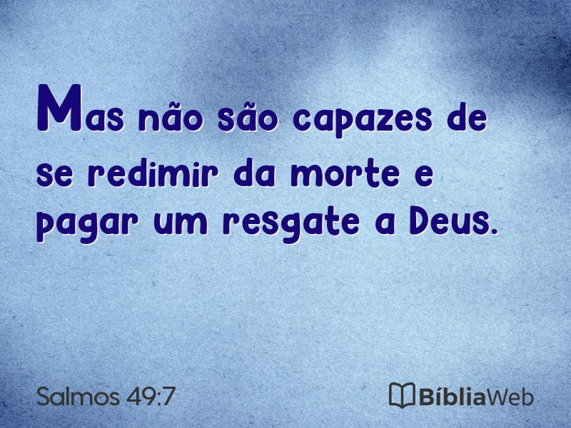 Salmos 49:7 em imagem para compartilhar