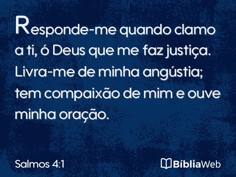 Salmos 4:1 em imagem para compartilhar