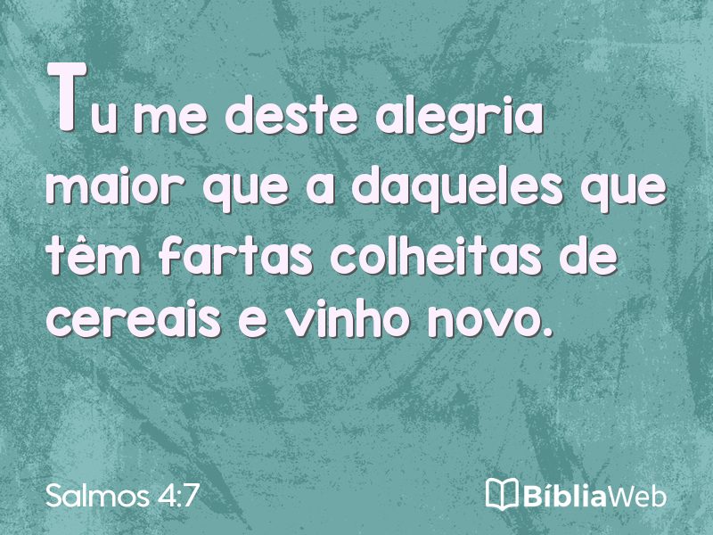 Salmos 4:7 em imagem para compartilhar