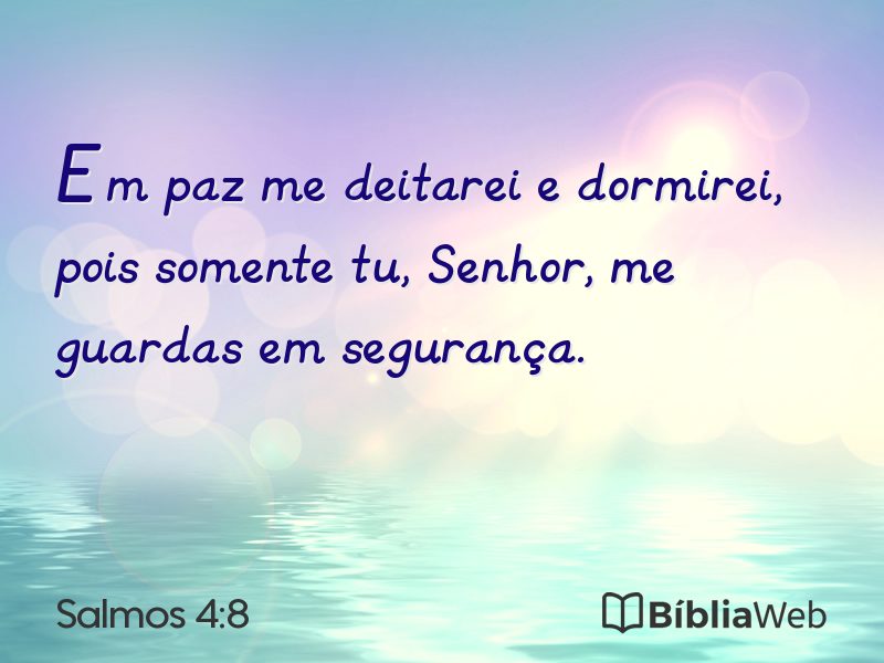 Salmos 4:8 em imagem para compartilhar