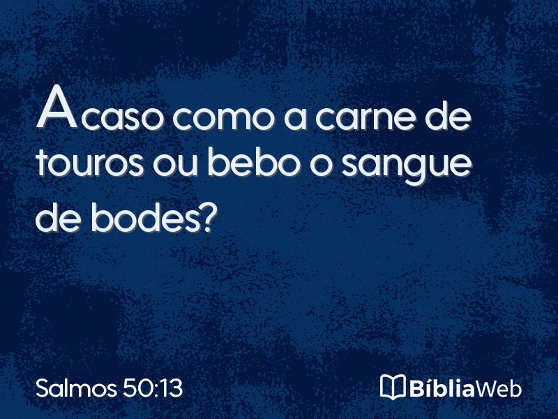Salmos 50:13 em imagem para compartilhar