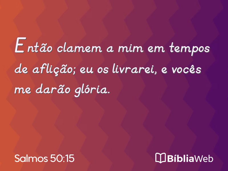 Salmos 50:15 em imagem para compartilhar