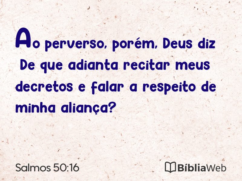 Salmos 50:16 em imagem para compartilhar