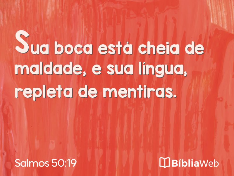 Salmos 50:19 em imagem para compartilhar