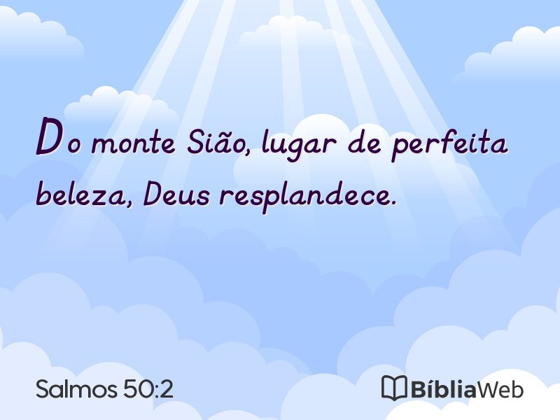 Salmos 50:2 em imagem para compartilhar