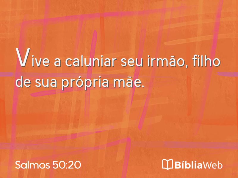 Salmos 50:20 em imagem para compartilhar