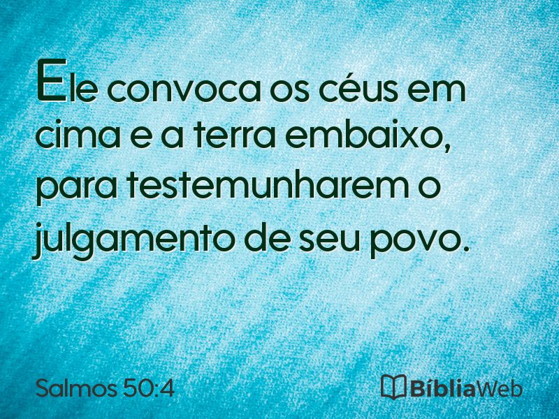 Salmos 50:4 em imagem para compartilhar