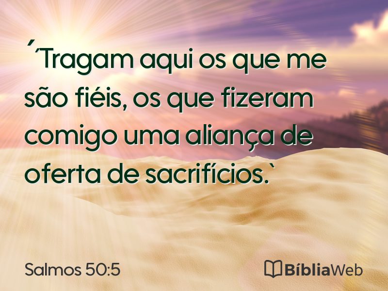 Salmos 50:5 em imagem para compartilhar