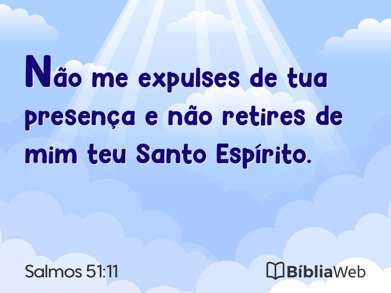 Salmos 51:11 em imagem para compartilhar