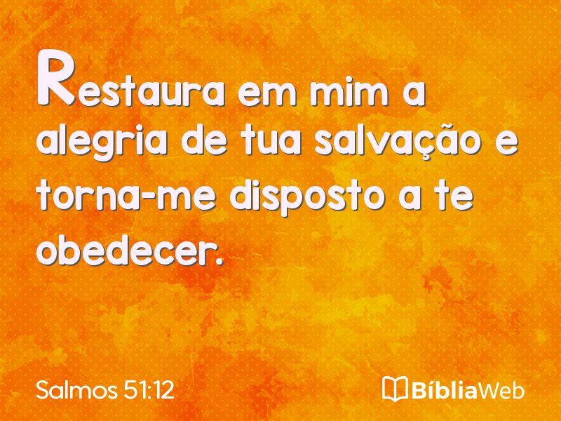 Salmos 51:12 em imagem para compartilhar