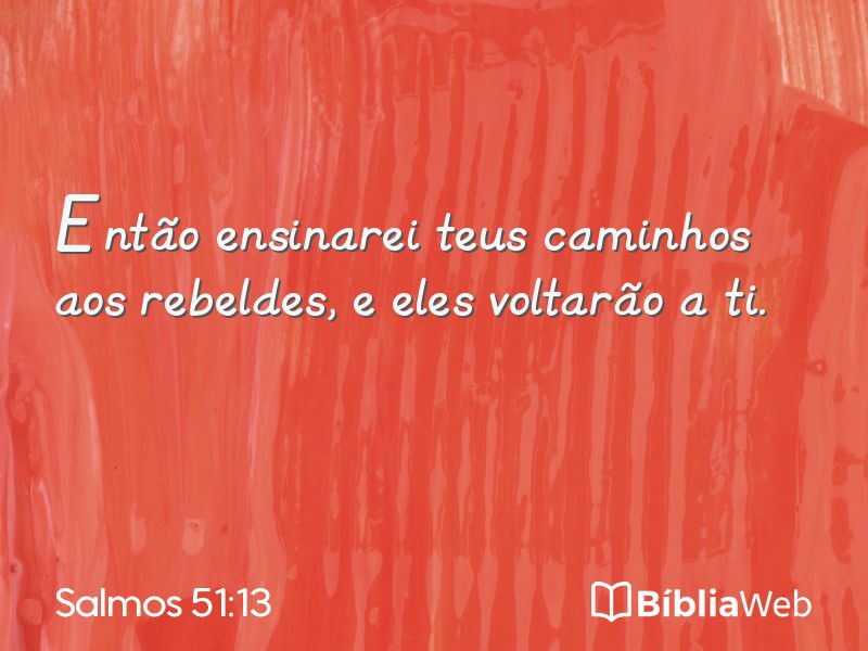 Salmos 51:13 em imagem para compartilhar
