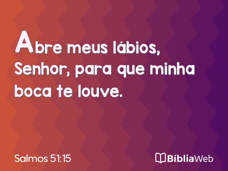 Salmos 51:15 em imagem para compartilhar