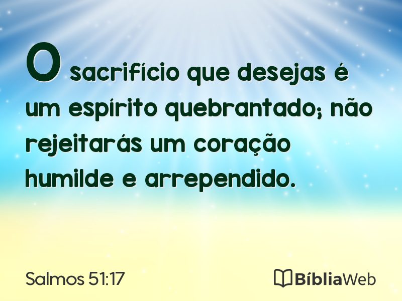 Salmos 51:17 em imagem para compartilhar