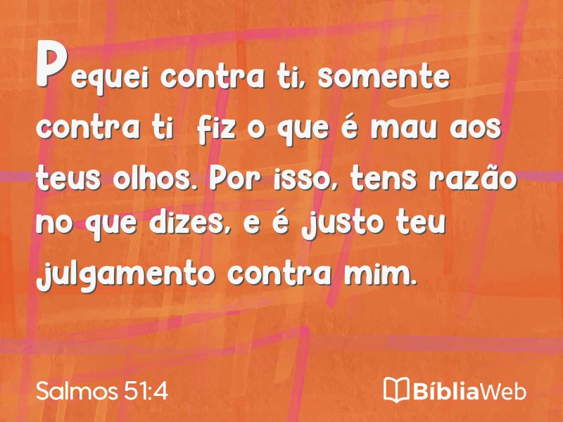 Salmos 51:4 em imagem para compartilhar