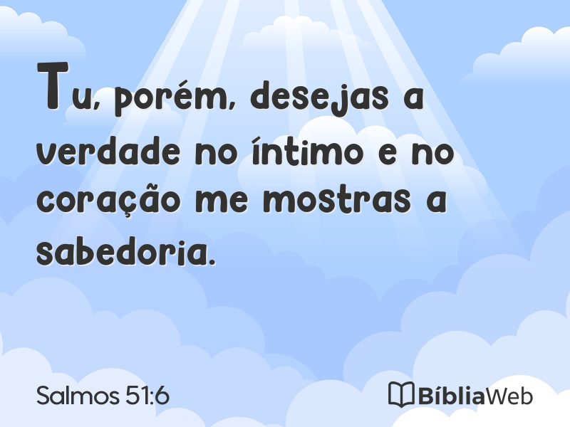 Salmos 51:6 em imagem para compartilhar