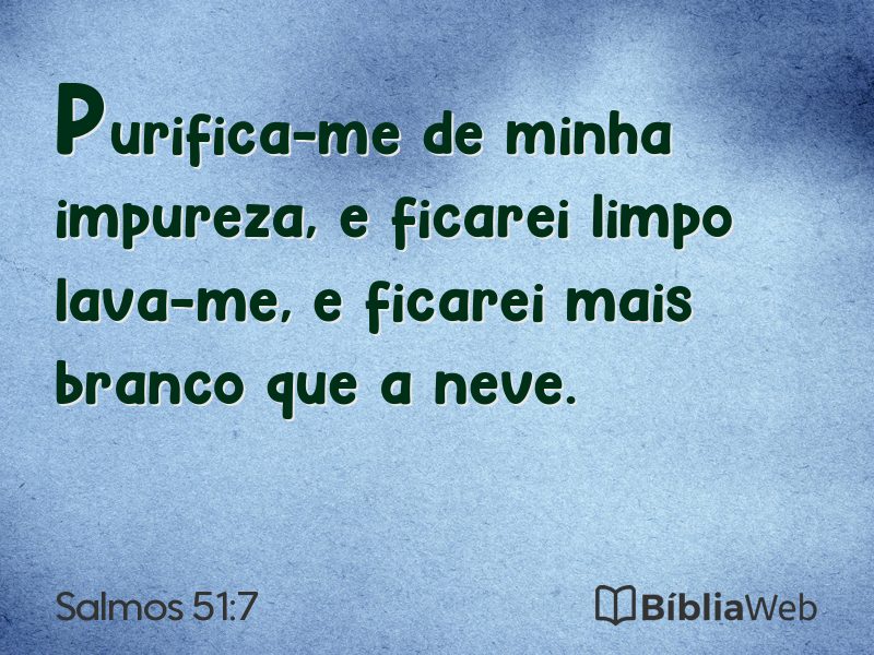 Salmos 51:7 em imagem para compartilhar