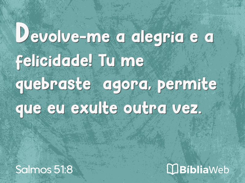 Salmos 51:8 em imagem para compartilhar