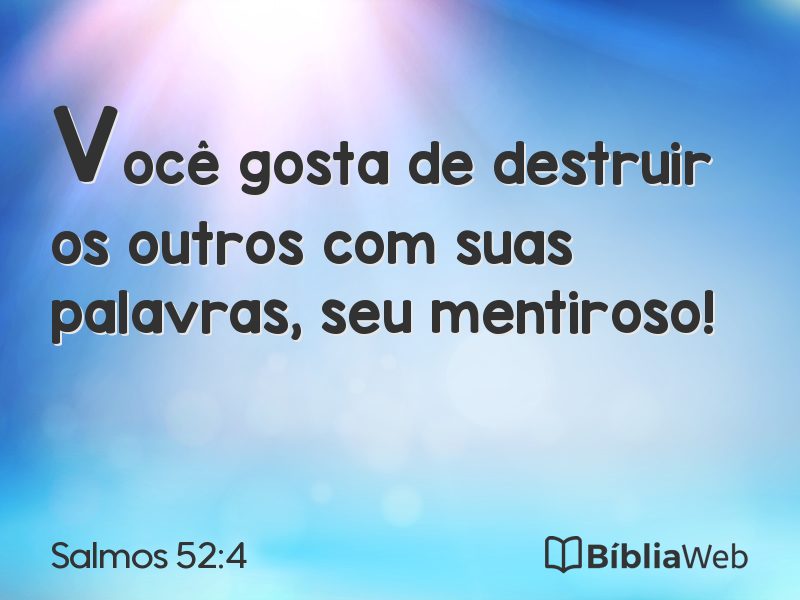 Salmos 52:4 em imagem para compartilhar