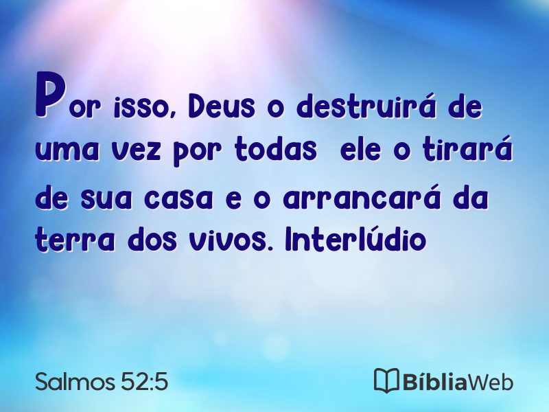 Salmos 52:5 em imagem para compartilhar