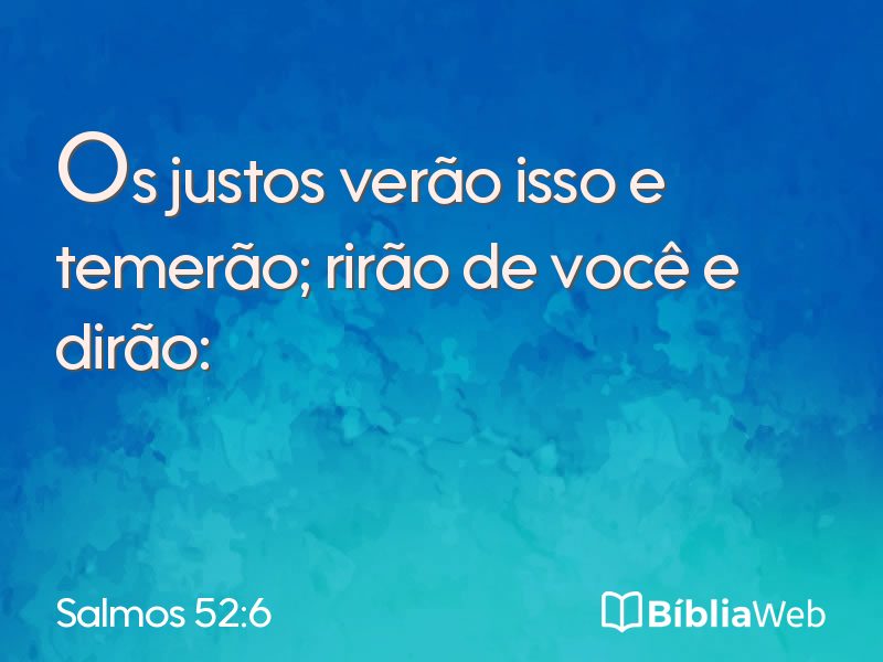 Salmos 52:6 em imagem para compartilhar
