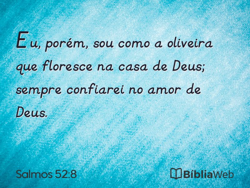 Salmos 52:8 em imagem para compartilhar