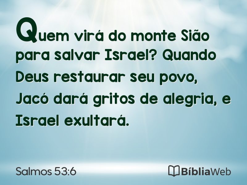 Salmos 53:6 em imagem para compartilhar