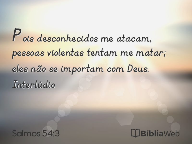Salmos 54:3 em imagem para compartilhar