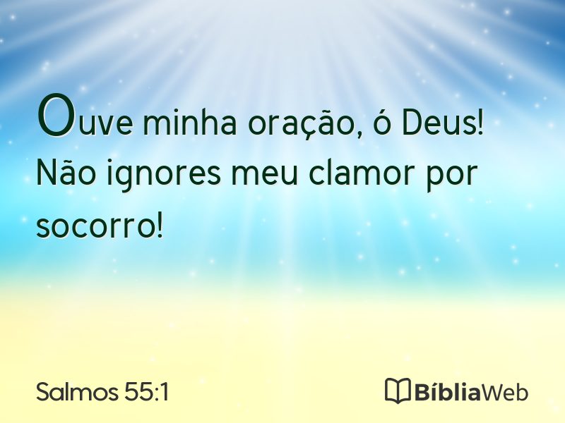 Salmos 55:1 em imagem para compartilhar