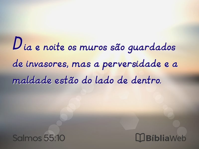 Salmos 55:10 em imagem para compartilhar