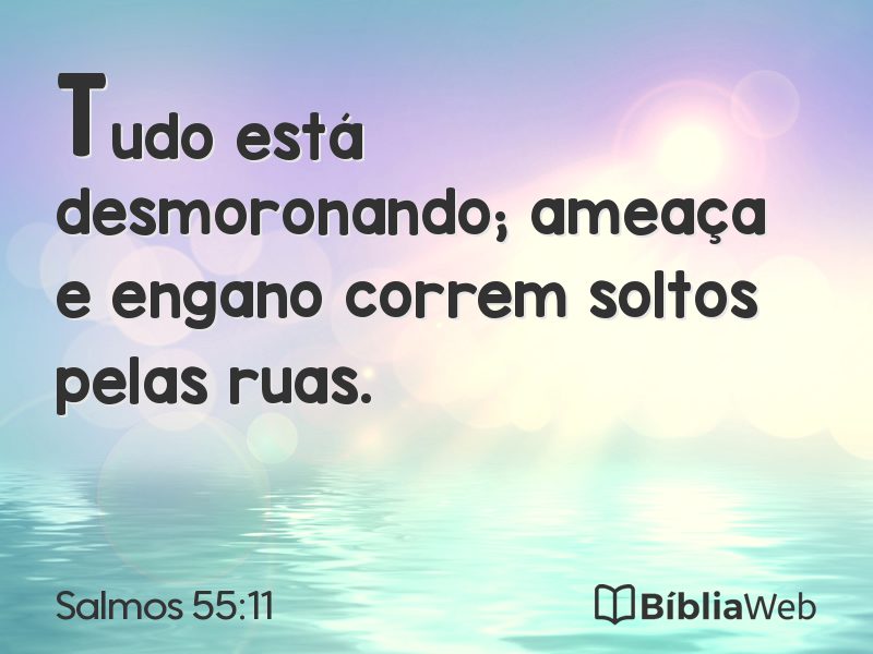 Salmos 55:11 em imagem para compartilhar