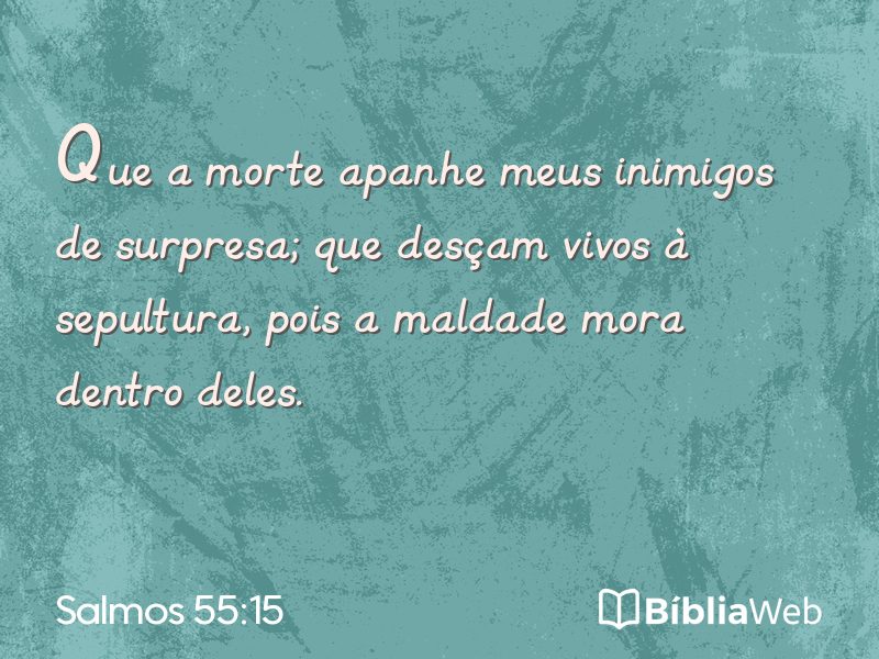 Salmos 55:15 em imagem para compartilhar