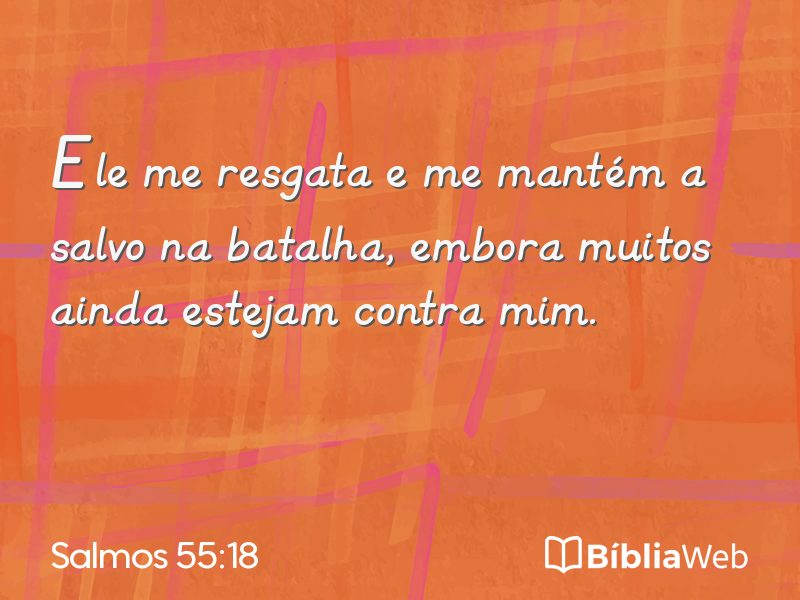Salmos 55:18 em imagem para compartilhar