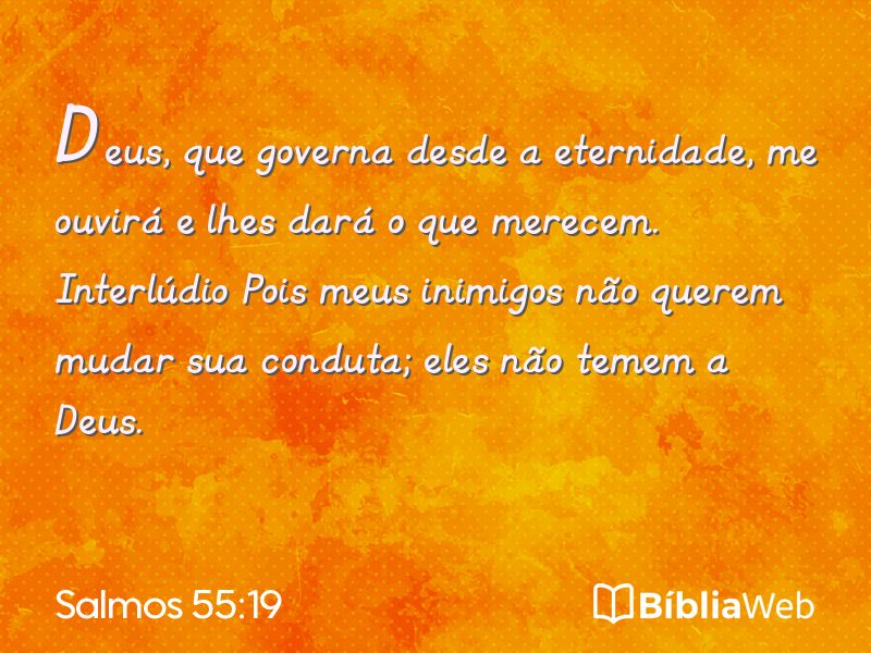 Salmos 55:19 em imagem para compartilhar