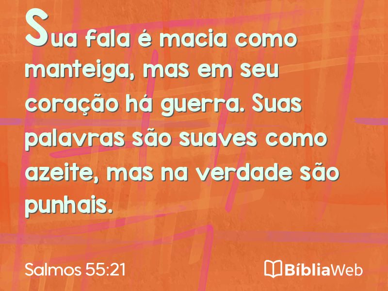 Salmos 55:21 em imagem para compartilhar