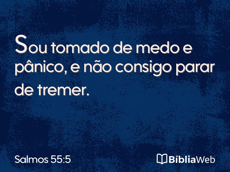 Salmos 55:5 em imagem para compartilhar