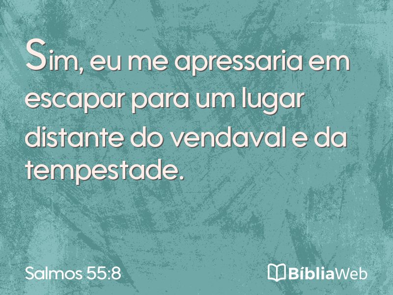 Salmos 55:8 em imagem para compartilhar