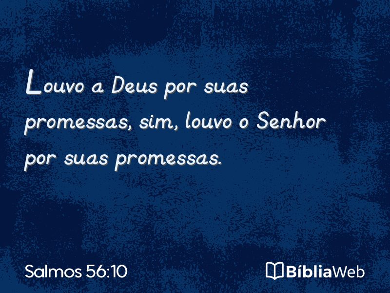 Salmos 56:10 em imagem para compartilhar