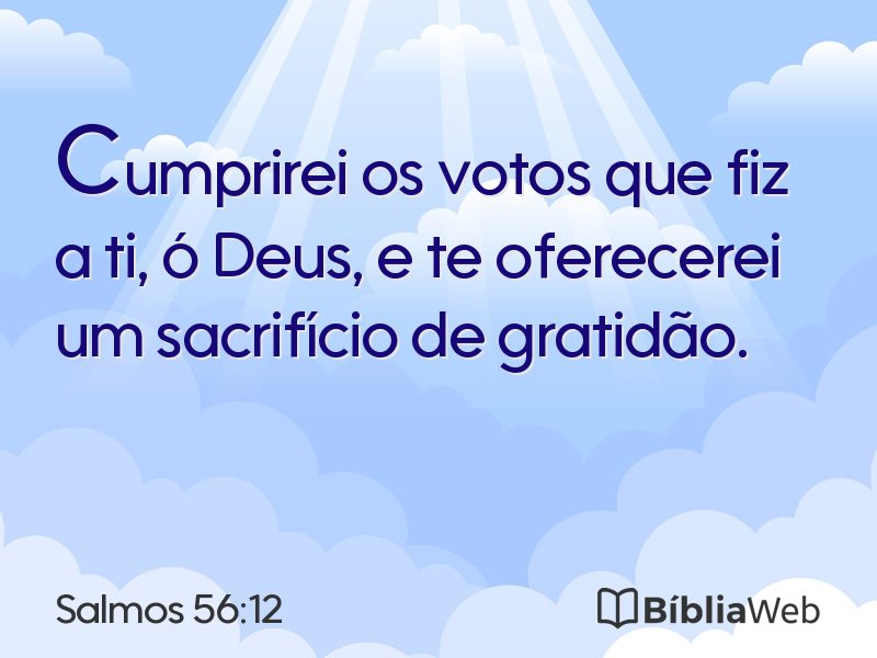 Salmos 56:12 em imagem para compartilhar