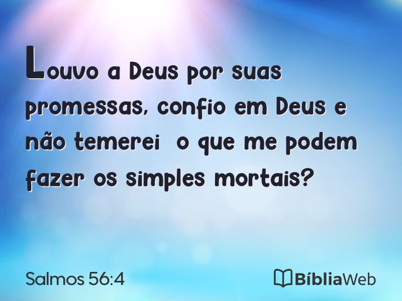 Salmos 56:4 em imagem para compartilhar