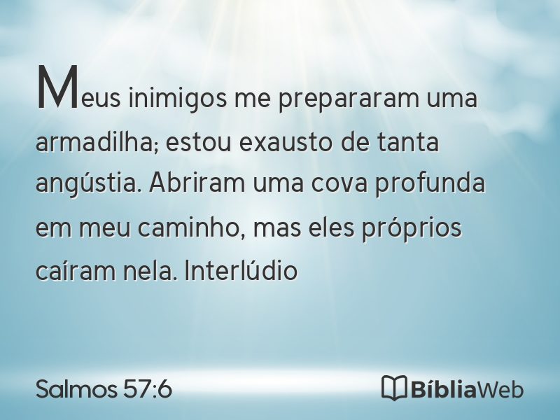 Salmos 57:6 em imagem para compartilhar