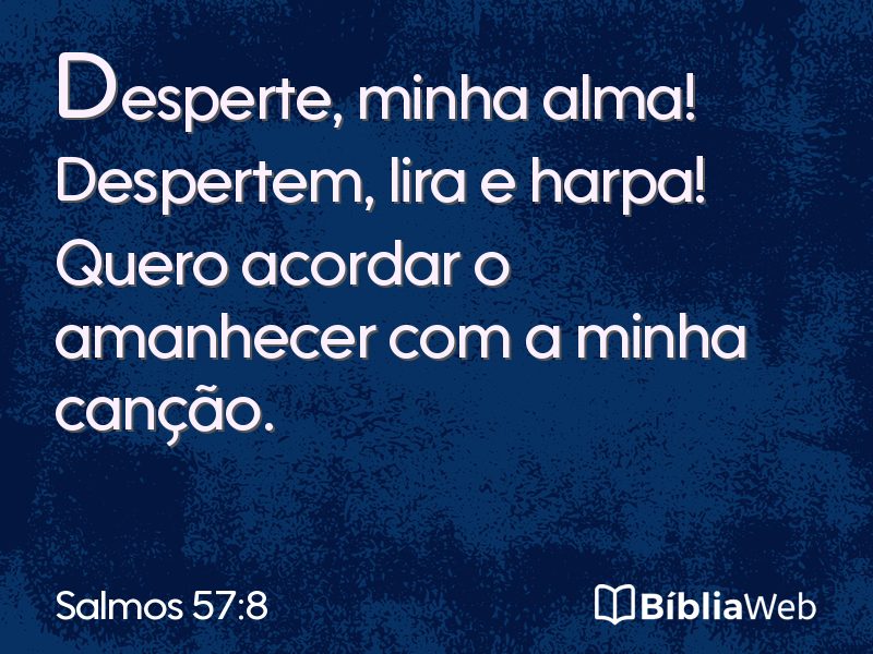Salmos 57:8 em imagem para compartilhar