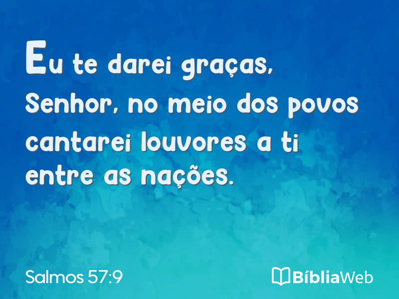 Salmos 57:9 em imagem para compartilhar