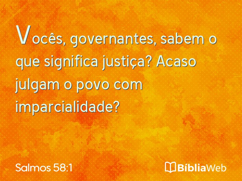 Salmos 58:1 em imagem para compartilhar