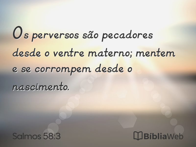 Salmos 58:3 em imagem para compartilhar