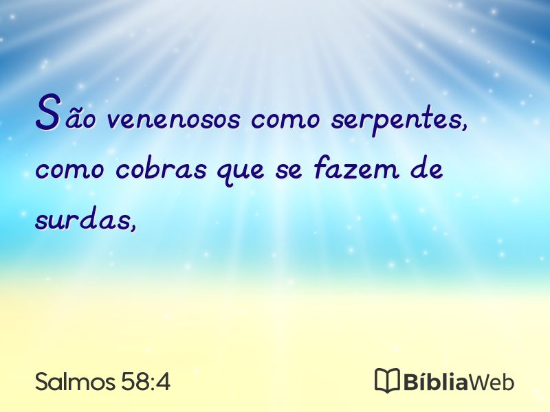 Salmos 58:4 em imagem para compartilhar