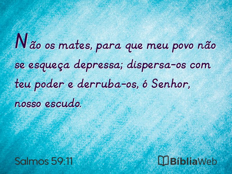 Salmos 59:11 em imagem para compartilhar